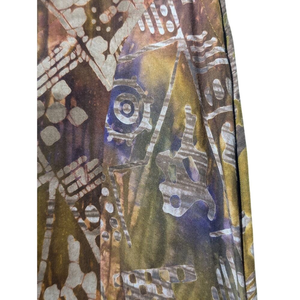 Hand Made In Indonesia 100% Rayon Sleeveless Tie Back Fall Color Dress Size S - Picture 6 of 8